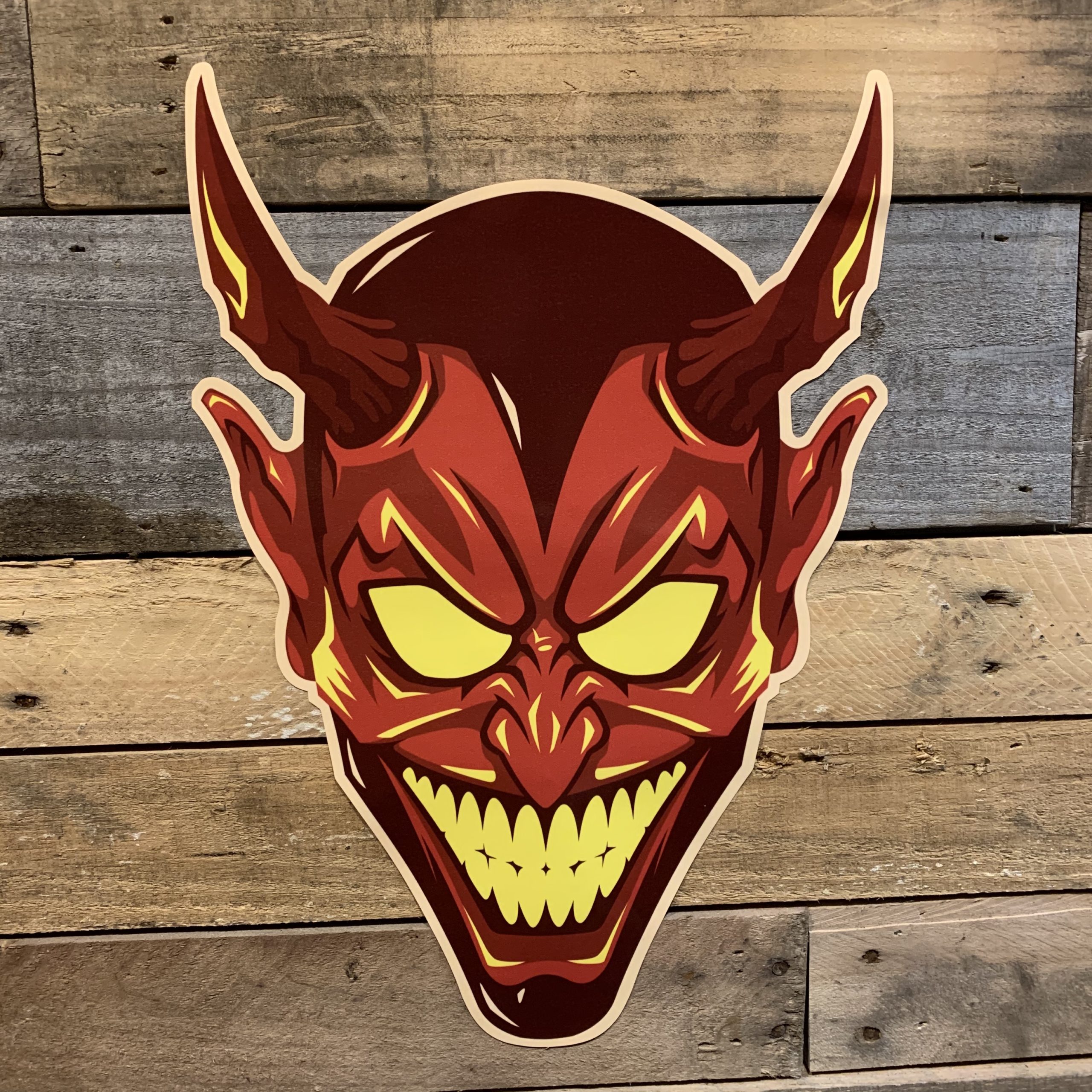 Angry Red devil esport mascot logo design By Visink | TheHungryJPEG