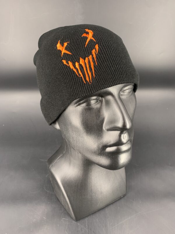 X-face logo cold weather beanie- black/orange | Mushroomhead Official ...