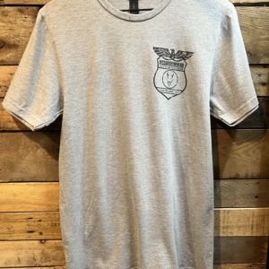 Distressed X-face t-shirt- Gray