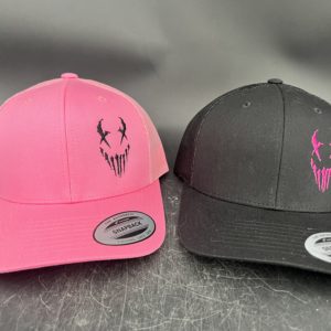 X-face Snapback Hat- Pink/Black