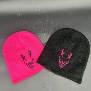 X-Face Beanie- Pink/Black