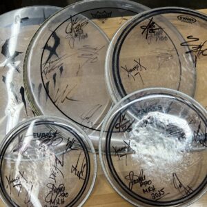 2025 Stage used drum heads- Signed