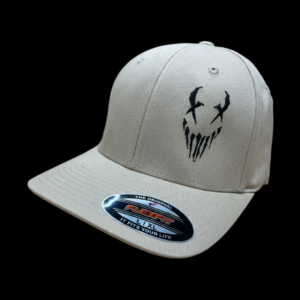 Flexfit twill hat with embroidered X-face- Tan/Black